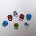 Netany 24-Pack Sugar Skull Magnets with Refrigerator Magnets - Magnetic Pins, Dia de los Muertos | Day of the Dead, Full Color, Calavera, Death's Head Style, Mini Size About 1'' ( 3 Set )